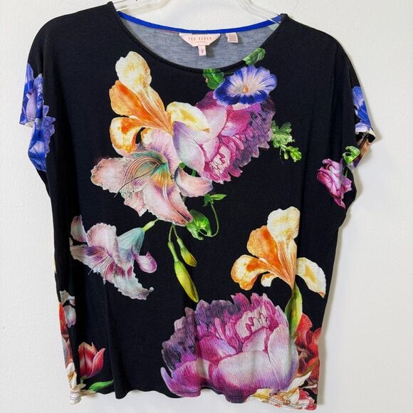 Ted Baker London Floral Print Top Size 3 (US Medium) - Picture 1 of 4